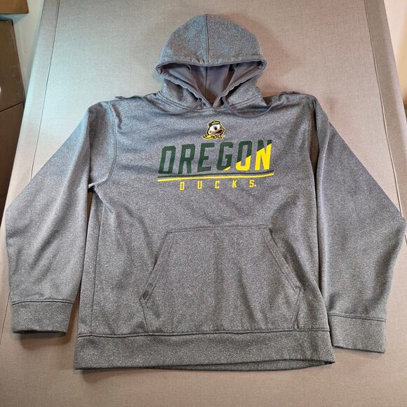 Champion Oregon Ducks Hoodie Gray Pullover Sweatshirt Men’s Size L - Picture 1 of 13